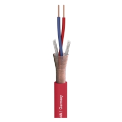 SOMMER CABLE Stage 22 Highflex; 2 x 0,22 mm2; PVC 6,40 mm przewód mikrofonowy, Czerwony